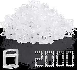 DGSL Tile Leveling System, 2000-Piece 1/8" Tile Spacers Clips Tile Tools, Tile Installation Tools for Professional Ceramic Tile and Stone Installation