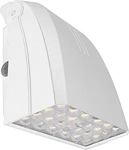 LEDVANCE Dual Selectable Slim LED Wall Pack, 10/20/30W, Dimmable, 3 CCT Selectable 3000/4000/5000K, 80 CRI, Photocell, White - 1 Pack (63840)
