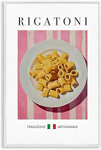 Traditional Rigatoni Pasta Kitchen, 12 x 18 Inch Framed Gicle Print