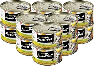 Fussie Cat Premium Tuna with Anchovies Wet Cat Food - 5.5oz Cans - Case of 24 Cans (Tuna with Anchovies)