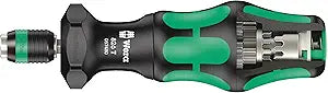 Wera 05057480001 826 T Kraftform Turbo bit-holding screwdriver handle with Rapidaptor quick-release chuck, 1/4" x 146 mm