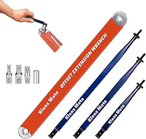 2026 Upgrade Offset Extension Wrench and 3 Different Lengths Extension Clamps Tight Tool, Versatile Vise Grip, Includes 1/2", 1/4" , 3/8" Drive Adapters, Universal Ratchet Extensions for Tight Spaces