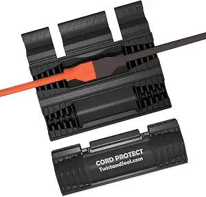 Twist and Seal Cord Protect (2 Pack) - Outdoor Extension Cord Plug Head Safety Cover Connector and Weatherproof Electrical Protector for Holiday, String, and Christmas Lights Black