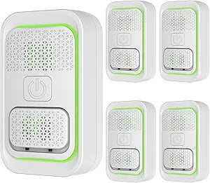 Plug In Air Ionizers - 4Pack, Negative Ion Air Purifier, Quiet Mini Air Fresheners for Home, Bedroom, Office, Kitchen, Portable Air Purifier Odor, Smoke, Dust, Pet Smell - Mini Air Cleaner White