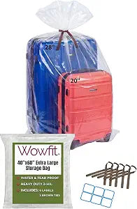 Wowfit Extra Large Storage Bags for Car Seat & Luggage, 40x60, 5 CT, 2 Mil