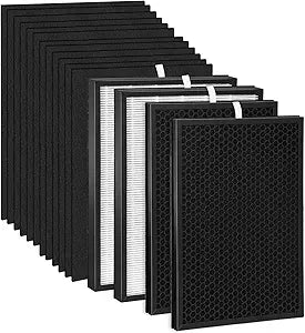 OV200 Filter Replacement,Compatible with Oransi OV200 Air Purifier Filtert, OV200 Replacement Filter Consisting of 2 HEPA Filter 2 Activated Carbon Filter,12 Additional Pre-Filter,Part# RF200 (2+2+12)