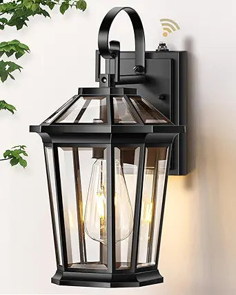 VIANIS Dusk to Dawn Porch Lights Outdoor, Black Outdoor Wall Lantern for House, 100% Anti-Rust Aluminum Outside House Light, Farmhouse Coach Lights for Garage, Front Door, Carriage Lights Exterior