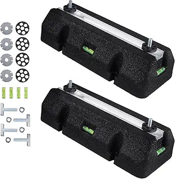 WISSCOOL Floor Mounting Base Kit Mini Split Air Conditioning Systems, Heavy-Duty Condenser Pad for AC Condensers Heat Pump System, Rubber Anti-Vibration Pads Outside 1400lbs 7000-18000BTU