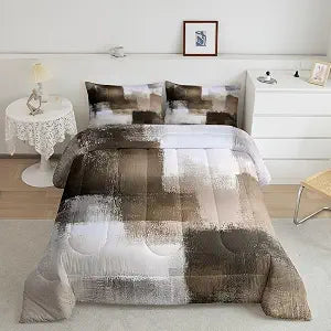 jejeloiu Abstract Bedding Set Queen Size Kids for Boys Girls Teens Soft