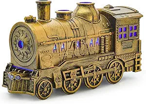 Train Humidifier Aroma Diffuser, 300ml Cool Mist Quiet Aromatherapy Diffuser for Essential Oils,Train Diffuser for Large Rooms, Bedrooms, or Desks (Bronze)