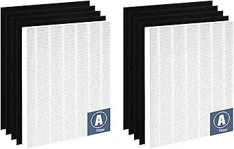 Nispira 5500 C535 115115 Filter Replacement For Winix Air Purifier True HEPA Carbon 6300, P300, 5300, 5300-2, 6300-2, AM90, C909, 9800 Electrolux Fellowes EL490A EL491A AP-300PH EL017 9370101, 2 Sets