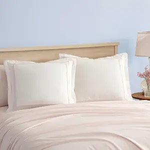 Laura Ashley Euro Sham, Soft Cotton Ramie Blend, Decorative Bedding Accent, Lightweight, Perfect for Layered Styling, College Dorm Room Essentials (Mila Pink)