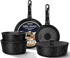 pots and Pans Set, Nonstick Cookware Set Detachable Handle, Induction Kitchen Cookware Sets with Removable Handle, Non Stick RV Cookware Set, Dishwasher Oven Safe (9 PCS)