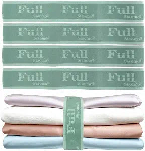 Bed Sheet Organizer Bands, Sheet Set Storage Label Bands, Elastic Bedding Sheet Straps Wraps for Organizing Linen Closet ���Full 4PCs | Green���