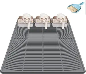 Silicone Cat Litter Mat XL, 47'' x 35'', Extra Large Waterproof Trapping Mat for Litter Box, Easy Clean & Non-Slip