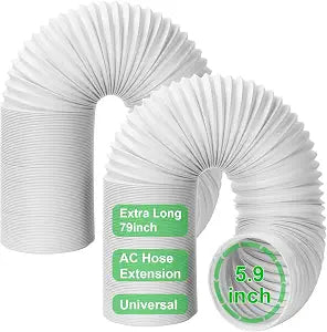 2 Pack Portable Air Conditioner Hoses 5.9" D 79" L Portable AC Exhaust Hose