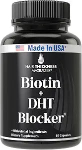 DHT Blocker for Men + Biotin 10000mcg, Saw Palmetto, Pumpkin Seed, & Nettle
