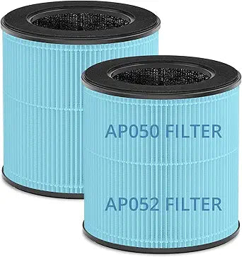 Tailulu Official AP050 AP052 Air Purifier Replacement Filter, 3-in-1 Air Purifier Filter, True H13 HEPA Filter, 2Pack(Blue)