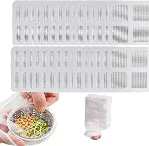 50 PCS Disposable Drain Covers 4"x4" Mesh Drain Cover Stickers Hair Shower Drain Catcher for Bathroom Sink Bathtub for Human & Pet Hair and 100 Piece Disposable Sink Strainer Bags 150-Piece Set