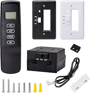 Gas Fireplace Remote Control System Kit for Standard Millivolt Gas Valve Appliances, Fit for Skytech, Majestic, Ambient, Monesen, Vermont Gas Fireplaces, LCD Display.