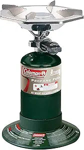 Coleman BottleTop Propane Stove with Adjustable Burner, Portable Camping/Backpacking Cooker with 7650 BTUs of Power for Camping, Tailgating, Grilling, & More