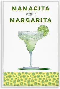 Mamacita Margarita Humor, 12 x 18 Inch Framed Gicle Print