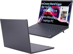mCover Case ONLY Compatible with 2026 or Newer 14-inch Dell XPS 14 DA14260 Windows Laptop PC (Without 360 Hinge, NOT Fitting Any Other Dell Models)- Black