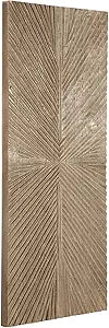 Signature Design by Ashley Lenora Rustic Sunburst Wood 20 x 48 Inch Wall Decor, Brown