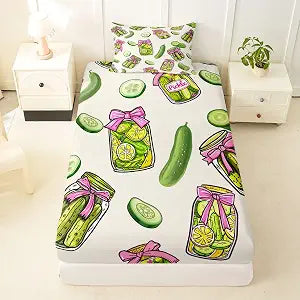 Feelyou Pickle Fitted Sheet Twin Size