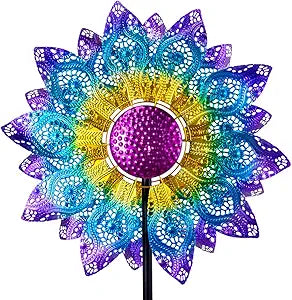 Large Wind Spinners Outdoor,Wind Spinner for Yard Metal Wind Sculptures & Spinners 82.8 Inch Windmill Kinetic Yard Art for Patio,Lawn & Garden Decor