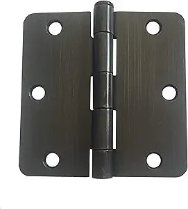 Colester Direct 3.5" x 3.5" Door Hinge with 1/4" Corner Radius (24, Oil Rubbed Bronze)