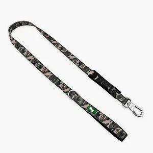 Dog Friendly Co. Classic Dog Leash | Strain-Free, Shock Resistant, Prevents Jolts, Maintain Control | Durable Waterproof Material | Heavy Duty Clip & D-Ring (Green Camo, Small)