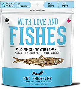 The Granville Island Pet Treatery Sardines for Dogs & Sardines for Cats (7.4 oz, Pack of 1) - Dehydrated Single Ingredient Dog Treats - All Natural Treats, Grain Free Dog Training Treats