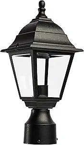 Nuvo Lighting 60/548 Outdoor Post Lantern, 14 x 6 Inches, 60 Watts/120 Volts (Black)