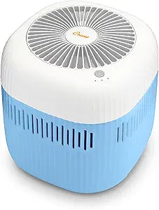 Crane Evaporative Humidifier, Wick Filter, Dishwasher Safe Tank, UV Light, No White Dust, Whisper Quiet, Bedroom Nursery Office, 1.9L Tank, Up To 250 SQ FT