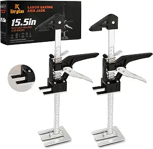 EnryKuo Labor Saving Arm Jack 2 Pack,15.5 Inch Multifunctional Furniture Lifter Jacks for Installing Cabinets and Wall Tile Height Adjuster Handheld Tool