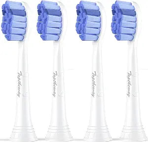 Toptheway Extra Soft Replacement Toothbrush Heads Compatible with Philips Sonicare 4100 5300 6500 Click-On Electric Toothbrushes, Gum Care for Sensitive Teeth G2 C2 C1, 4 Pack