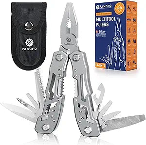 14-In-1 Multitool PliersPremium Portable Multi Tool with Safety Locking Professional Stainless Steel Multitool Pliers Pocket Knife,Apply to Survival, Camping,
