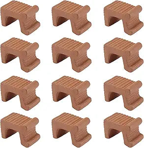 LemonRoad 12 Set Terra Cotta Cement Pot Feet Plant Pot Risers for Indoor Outdoor Planters Patio Garden Accessories for Improve Drainage Prevent Stains(Classic,Terra Cotta,1.6" H)