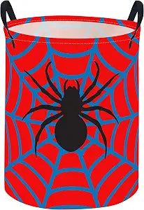 ESSME Laundry Basket,Spider Hamper Collapsible Canvas Waterproof Storage Bin, Cute Hamper,Gift Baskets(Spider)