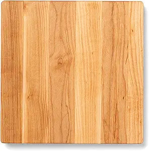 John Boos Chop-N-Slice Series Square Wooden Maple Cutting Board 10x10 1 Thick, 4-lb Reversible Butcher Block with Eased Corners & Edge-Grain Made in the USA