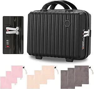Adult Game Toy Storage Organizer Case with 9 Pcs 3 Sizes Toy Storage Bags, Reusable Toy Organizer Case Lock Box for Women and Men