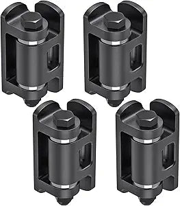 Insaga Heavy Duty Gate Hinges 6mm Carbon Steel Weld-On Door Hinges with Black Oxide Finish, Built-in Bushings Bearings & Anti-Loose Nuts for Secure & Smooth (Weld hinge-90 Open-4Pcs)