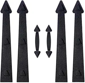 skysen Magnetic Garage Door Decorative Faux Hinges Handles Accents Hardware Kit Black(cxckls)