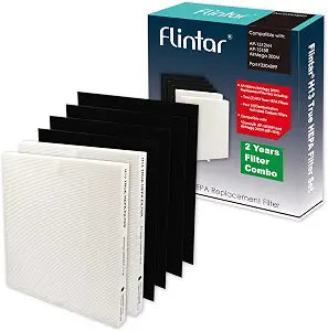 Replacement Air Filter, Compatible with Coway Air Purifier AP-1512HH and Airmega 200M, (2) H13 Grade Main Filter and (4) Activated Carbon Filters, 2-Year Filter Pack