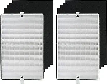 PUREBURG F2 Filter Compatible with Filtrete FAP-C02WA-G2 FAP-C03BA-G2 FAP-T03BA-G2 Air Purifiers, 2-Pack HEPA H13 + Activated Carbon Pre-Filters x 8