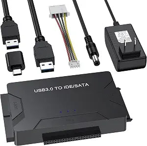 Hard Drive Reader USB 3.0 & Type C to SATA IDE Adapter, Data Transfer Kit