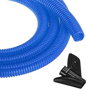 MECCANIXITY 3/4 Inch 50ft Split Wire Loom Tubing, Flexible Cord Protectors with Installation Tool Cable Management Sleeve Conduits Cover for Office Home Electrical Automotive Wires, Blue