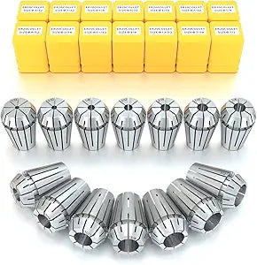 14pcs ER20 Spring Collet Set for CNC Engraving Machine and Milling Lathe Tool Range 1/16", 3/32",1/8", 5/32",3/16", 7/32"1/4", 9/32",5/16",11/32", 3/8",13/32", 7/16", 1/2"