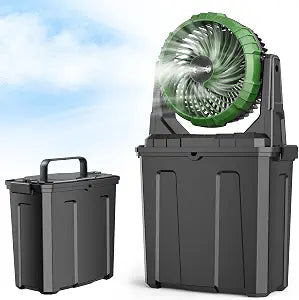 Ausic Portable Misting Fan, Rechargeable Camping Fan with Water Mist
